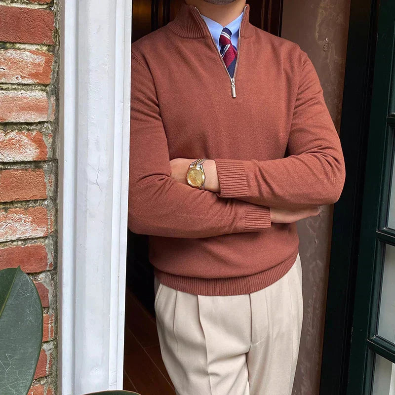 Casey - Men's Spring Quarter-Zip Sweater