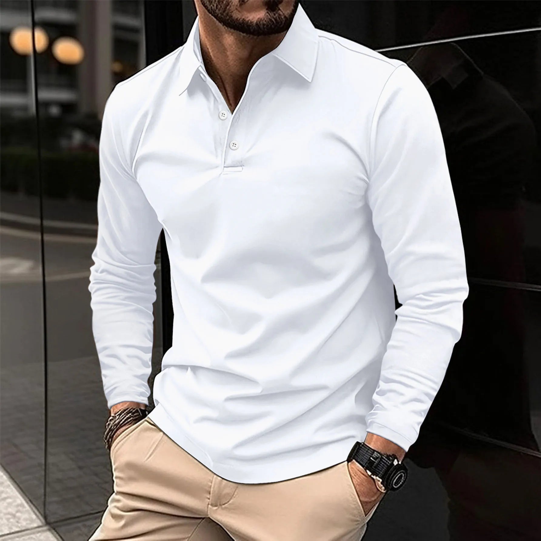 Taylor - Klassisches Long Sleeve-Polo Shirt