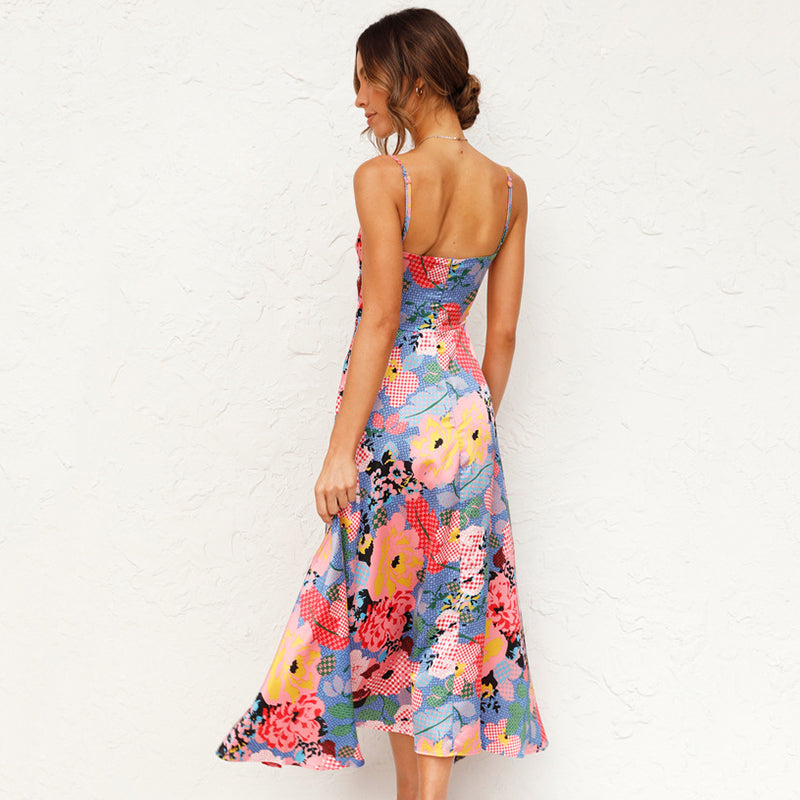Joyce - Women's Wedding Guest Printed Maxi Dress