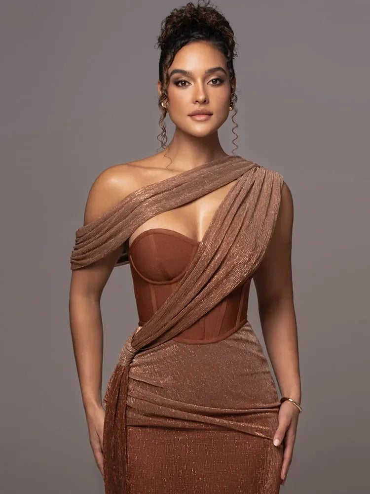 Michelle - Women's a-Schulter Evening Dress