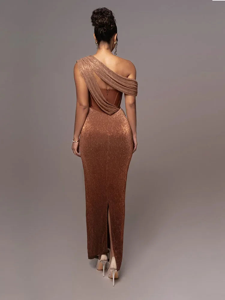 Michelle - Women's a-Schulter Evening Dress