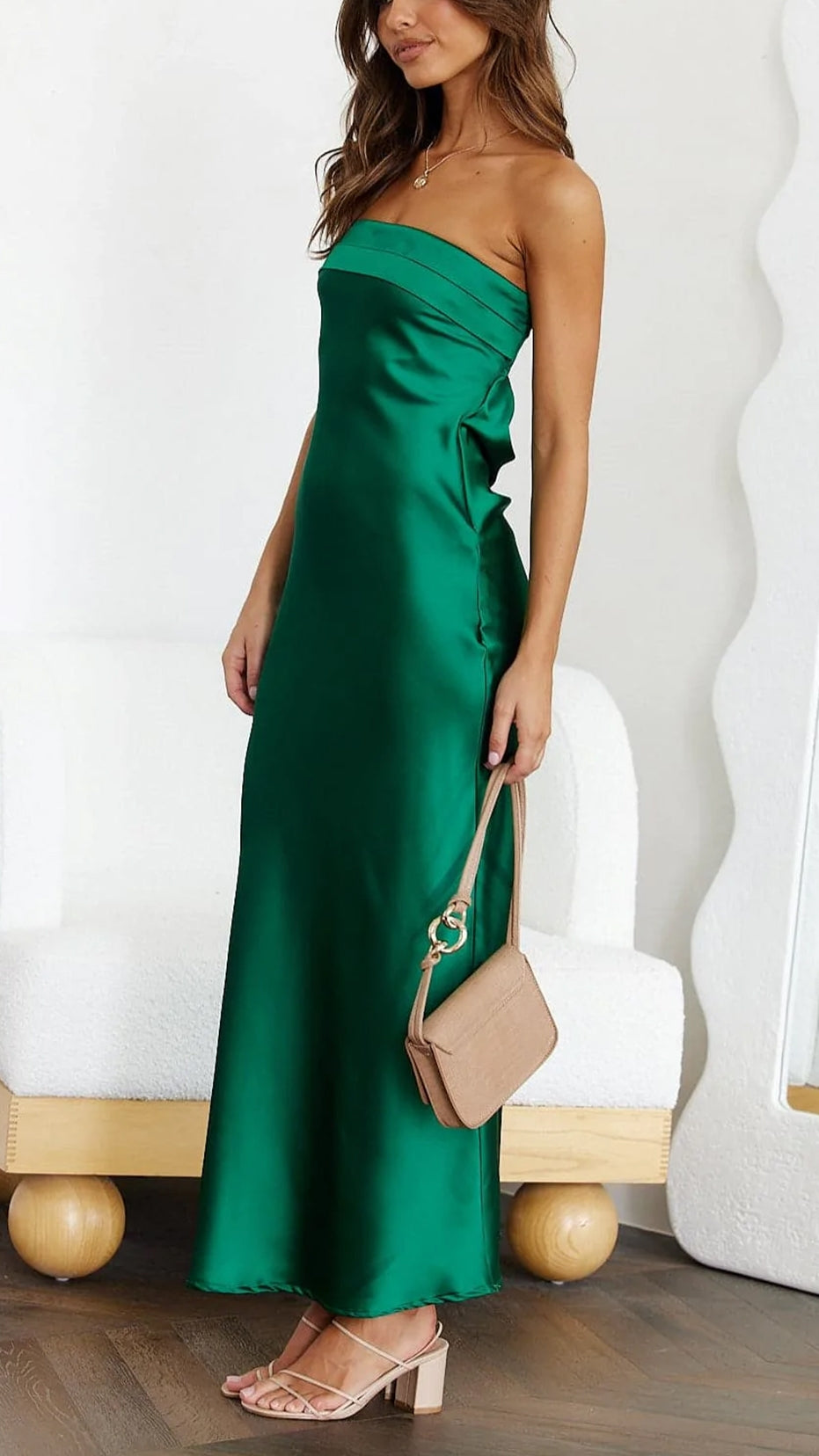 Amber - Women's Off-Shoulder, gestuftes Dress for Wedding Guests