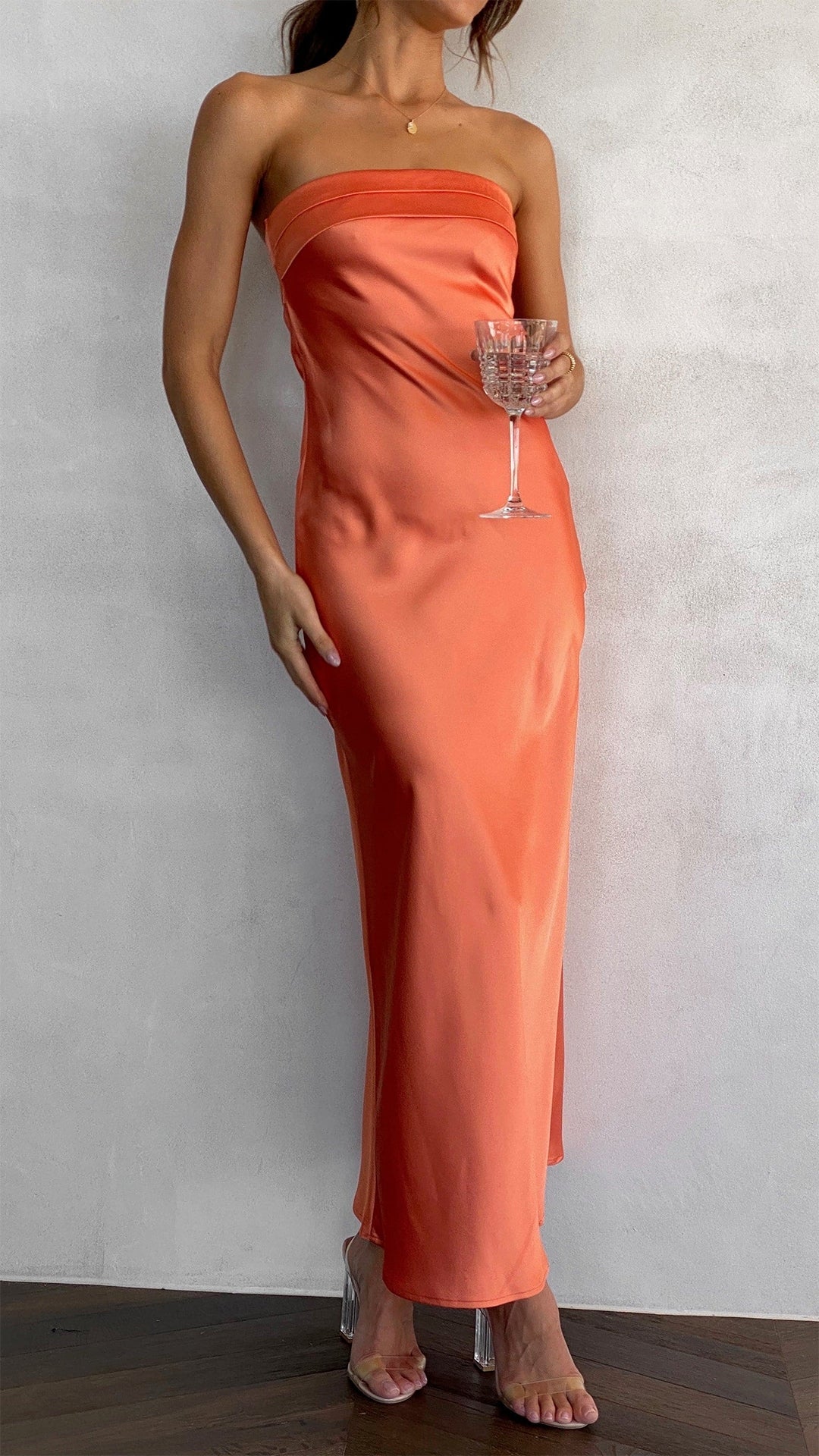 Amber - Women's Off-Shoulder, gestuftes Dress for Wedding Guests