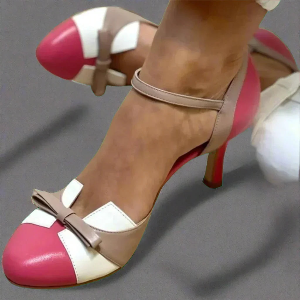 Freya - Women's Classic Pumps with Schleifenriemen and mittlerem Heel