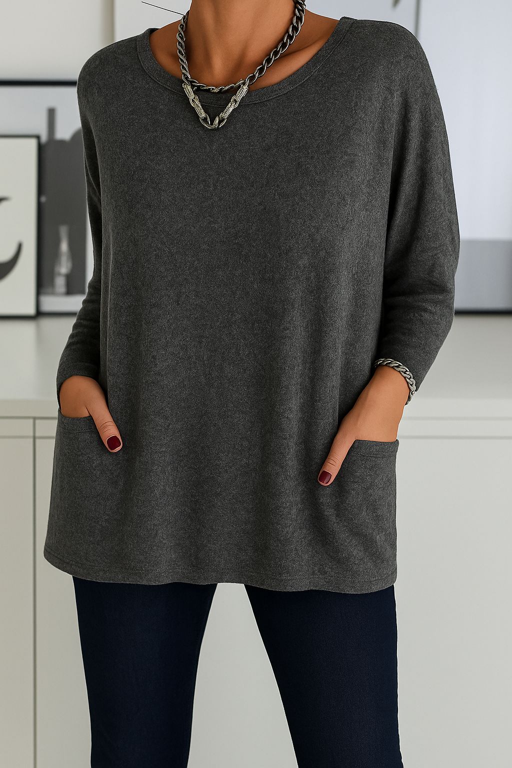 Maxine - Women's Relaxed Long Sleeve Shirt