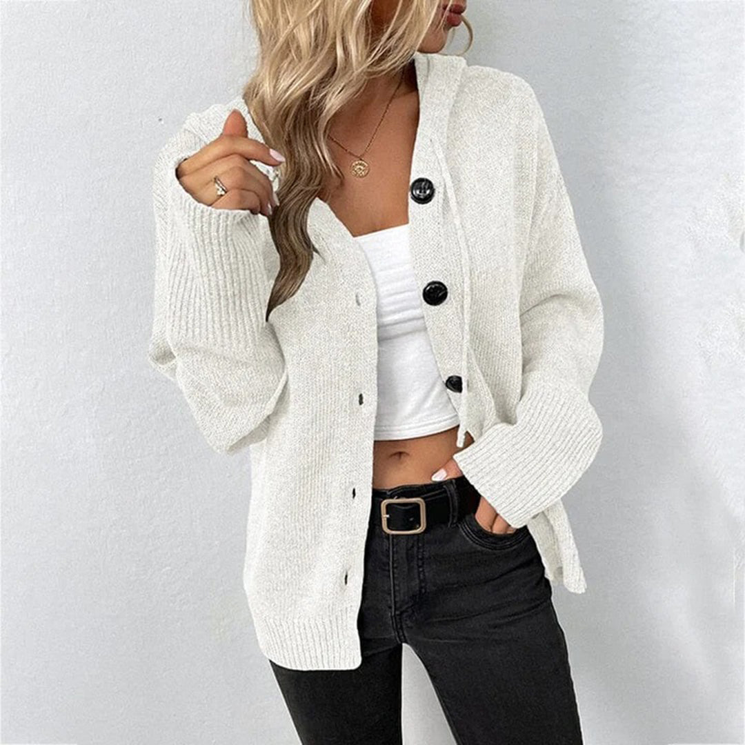 Naomi - Women's Casual-Cardigan with Button Placket vorne
