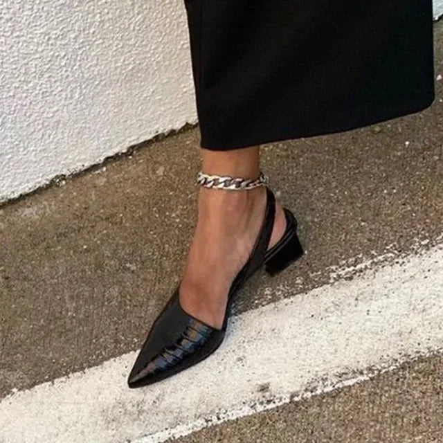 Brenda - Elegant Women's Spring-Pumps with Block Heel