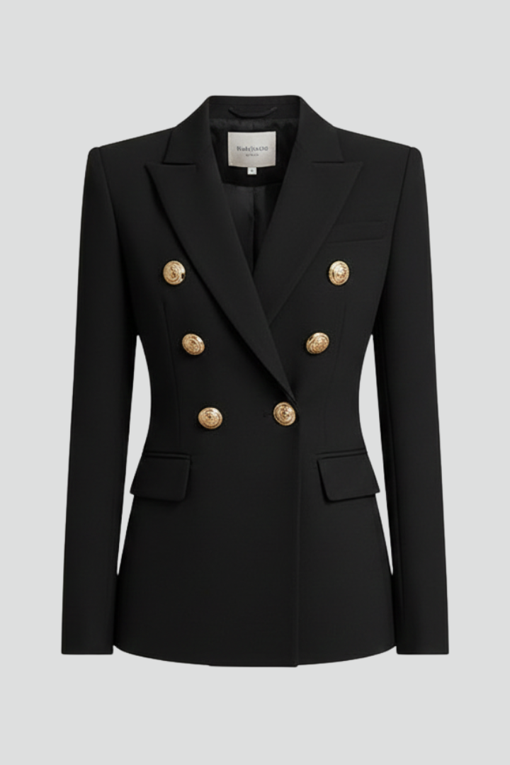 Joanna - Women's Zweireihiger Blazer with goldenen Buttons