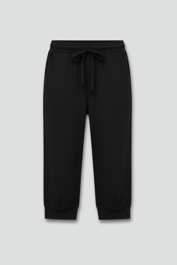 Amelia - Women's Capri Trousers with Drawstring Waist and Side Pockets