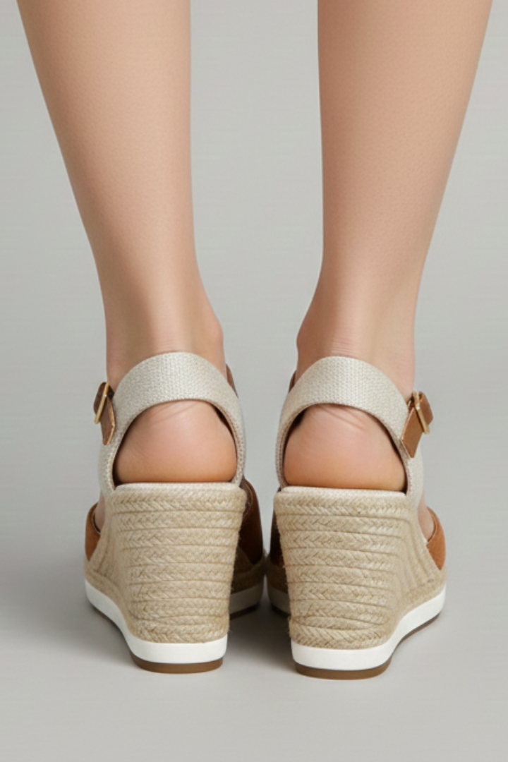 Natalie - Women's Espadrille-Sandals with geschlossener Lace and Slingback-Strap