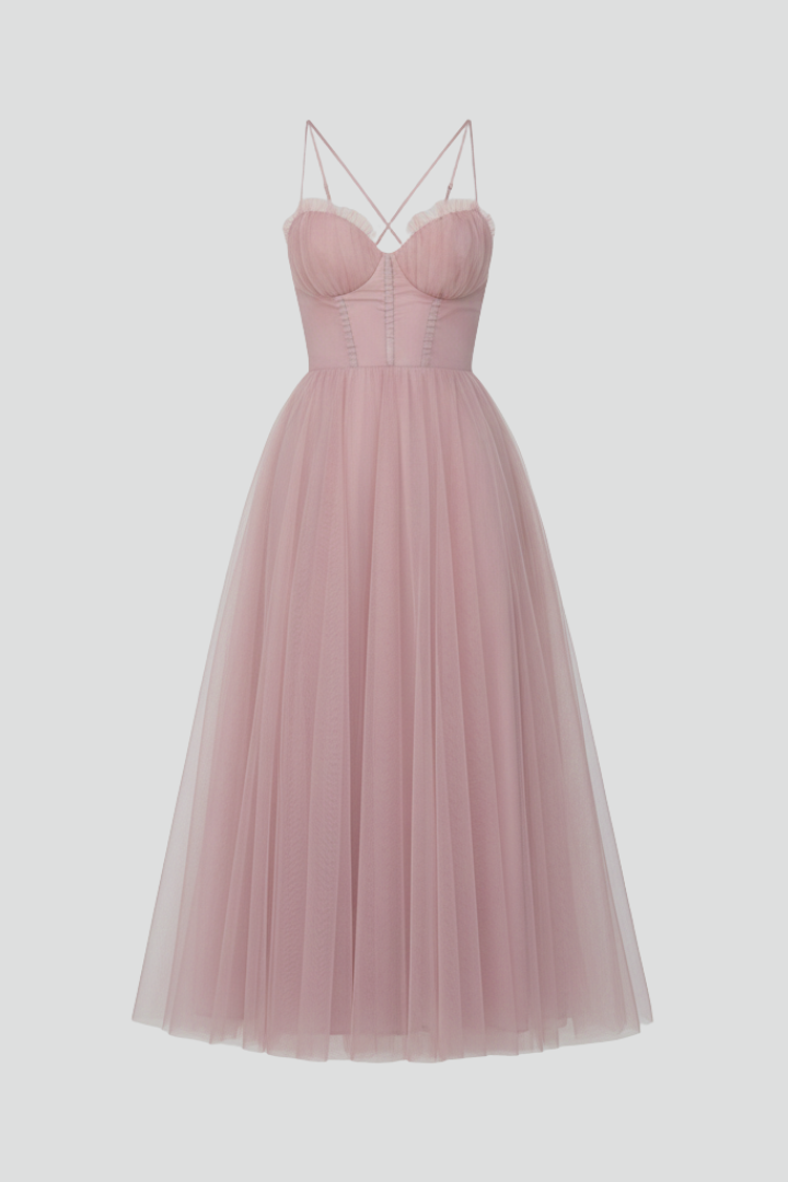 Lily - Women's Dress with strapless Top and Tulle Skirt
