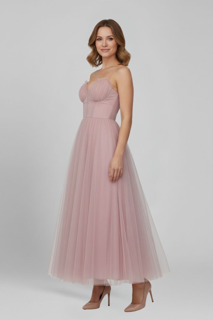 Lily - Women's Dress with strapless Top and Tulle Skirt