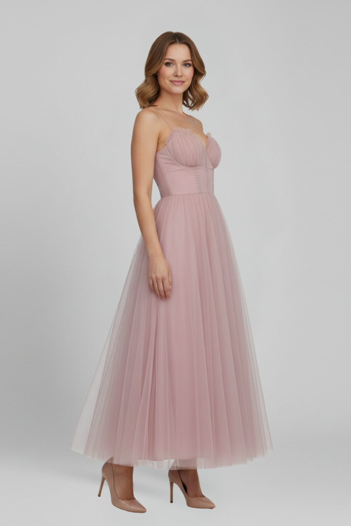 Lily - Women's Dress with strapless Top and Tulle Skirt