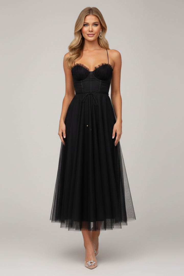 Lily - Women's Dress with strapless Top and Tulle Skirt