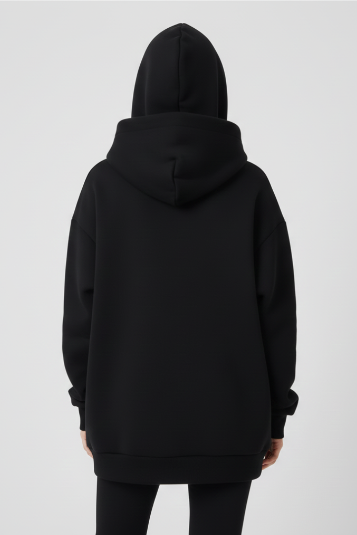 Amber - Women's Hoodie with High Collar and Weiter Hood