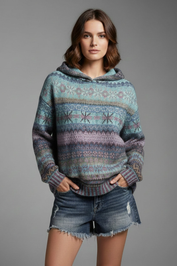 Phoebe - Women's Hoodie with Hood and Ribbed Cuffs