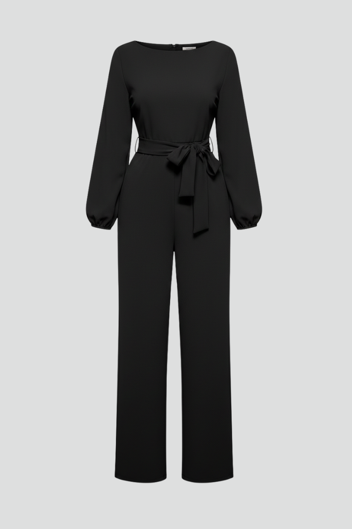 Zoe - Women's Wickel-Front Tailored Wide-Leg Jumpsuit
