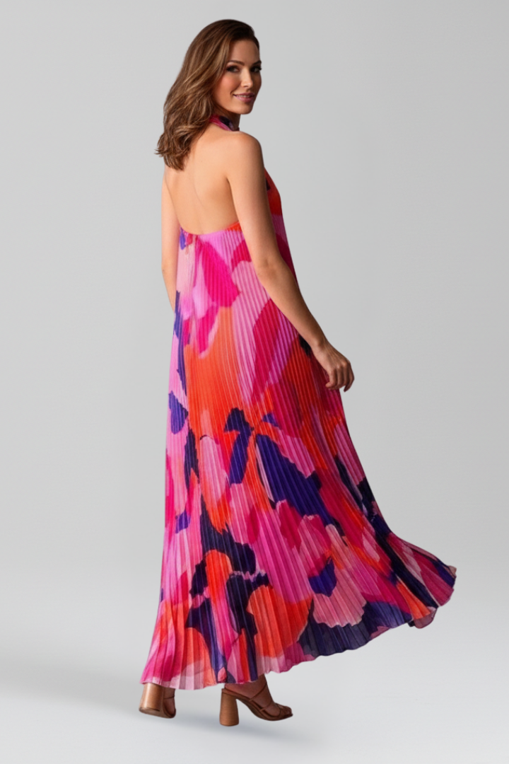 Alice - Women's pleated sleeveless Maxi Dress