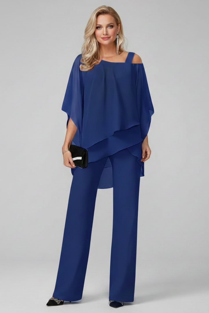 Lauren - Women's Off-Shoulder Flowing Wide-Leg Jumpsuit