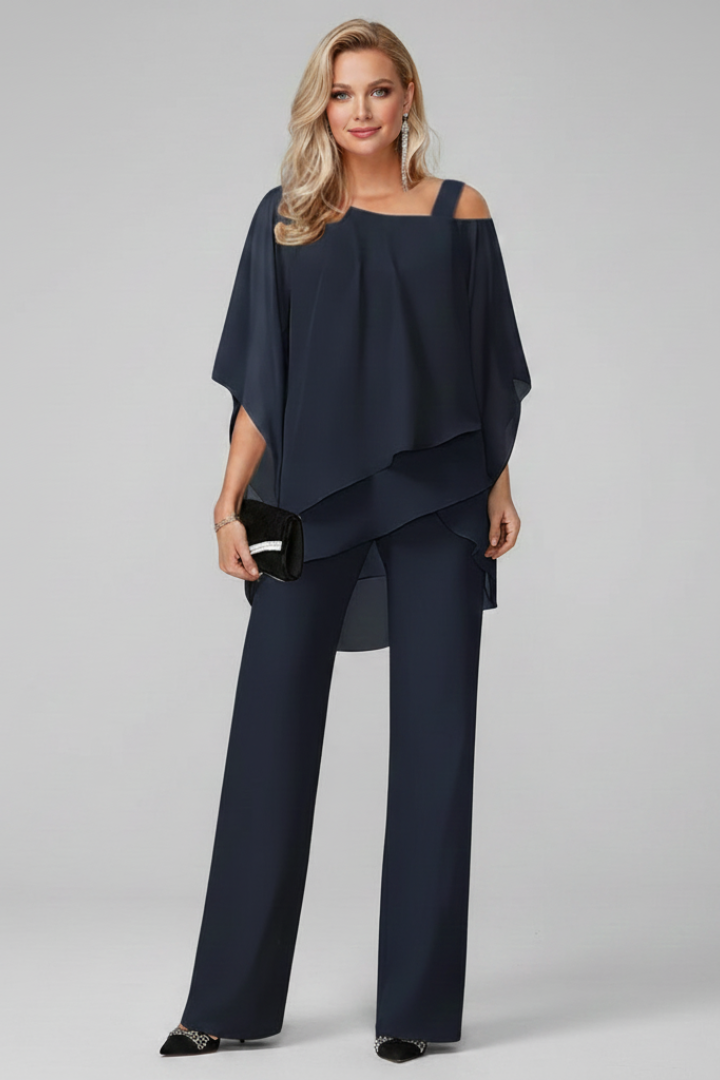 Lauren - Women's Off-Shoulder Flowing Wide-Leg Jumpsuit