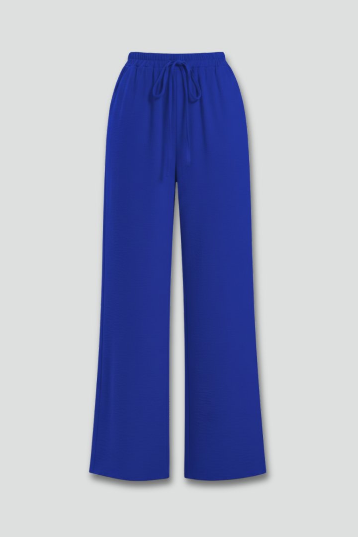 Florence - Women's Palazzo Trousers with Drawstring Waist and Side Pockets