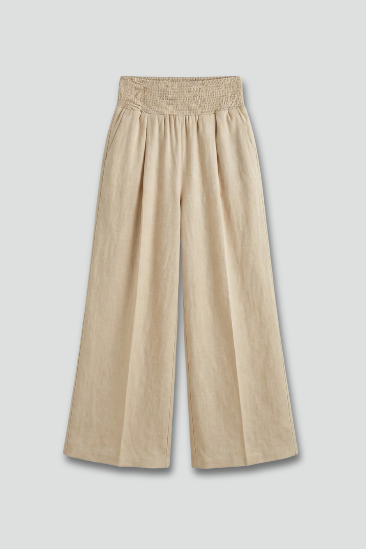Lucy - Women's Palazzo Trousers with High Waist and Pleated