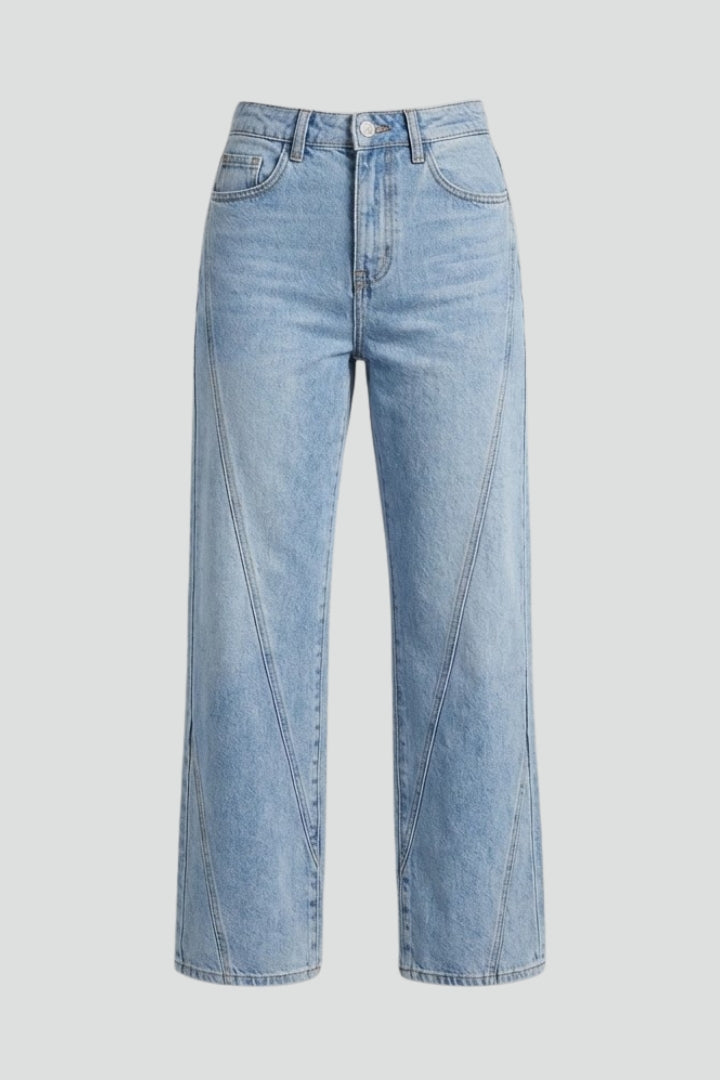 Ruby - Women's High-Waist Classic Straight-Leg Denim Jeans