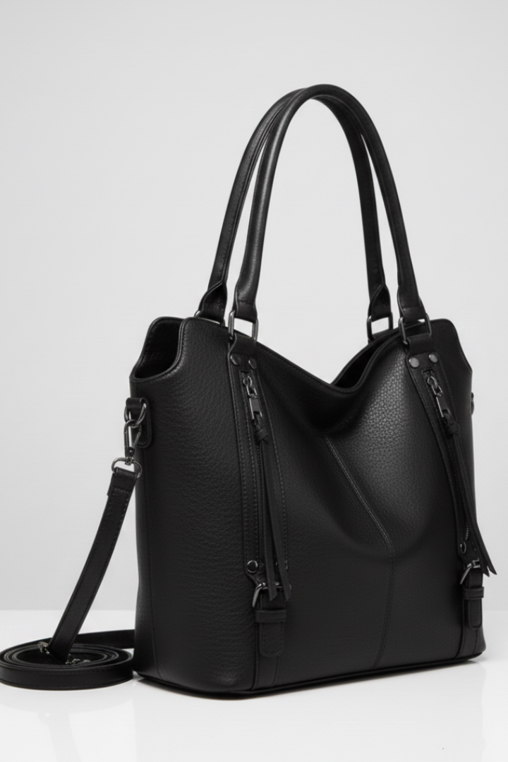 Rebecca - Women's Classic Tote Pocket with Doppelten Griffen and Zip