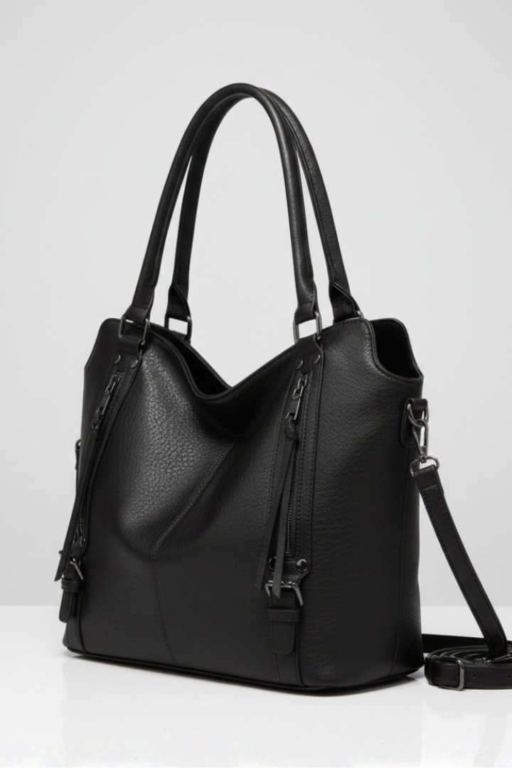 Rebecca - Women's Classic Tote Pocket with Doppelten Griffen and Zip