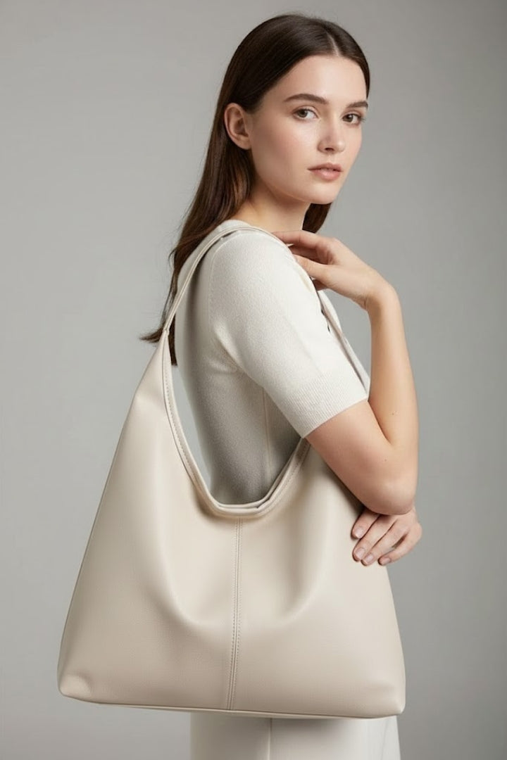 Reese - Women's Classic Tote Pocket with Faux Leather Exterior and Large Interior Pocket