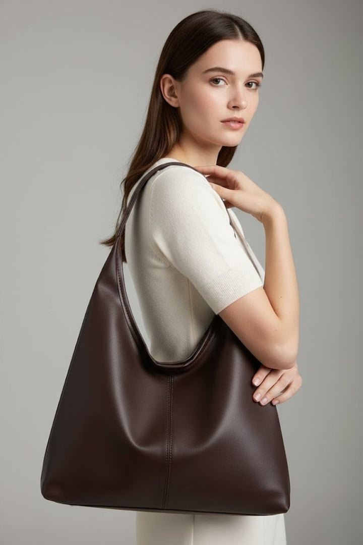 Reese - Women's Classic Tote Pocket with Faux Leather Exterior and Large Interior Pocket
