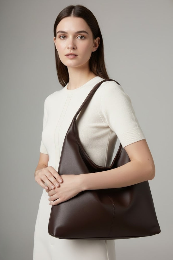 Reese - Women's Classic Tote Pocket with Faux Leather Exterior and Large Interior Pocket
