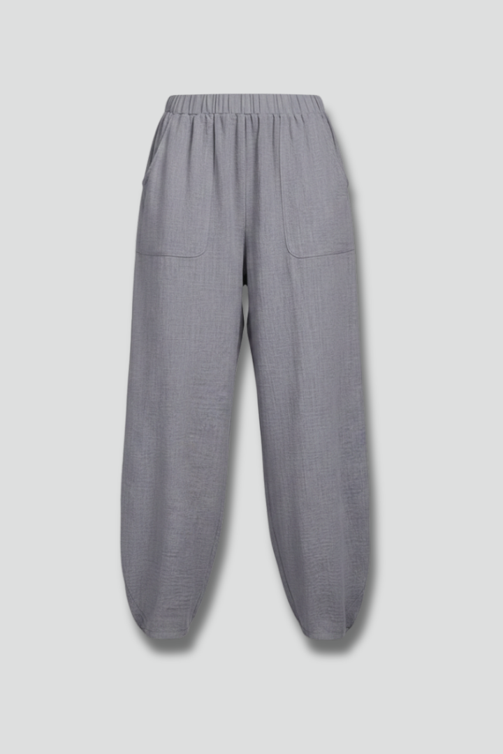 Alice - Women's Trousers with Elastic Waistband and Side Pockets
