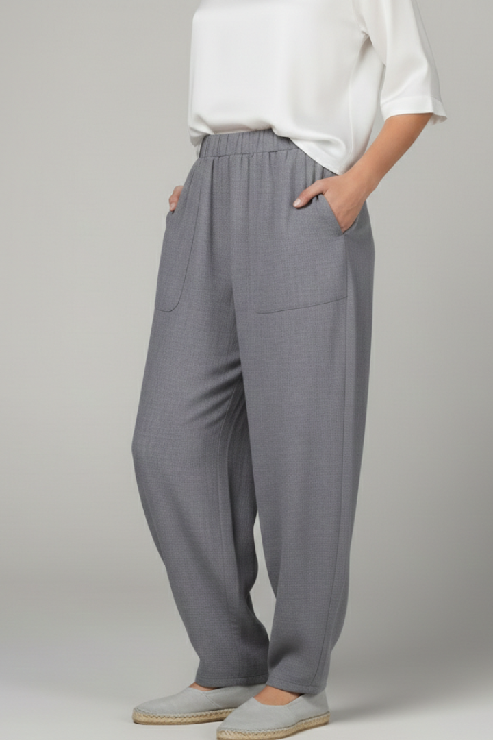 Alice - Women's Trousers with Elastic Waistband and Side Pockets
