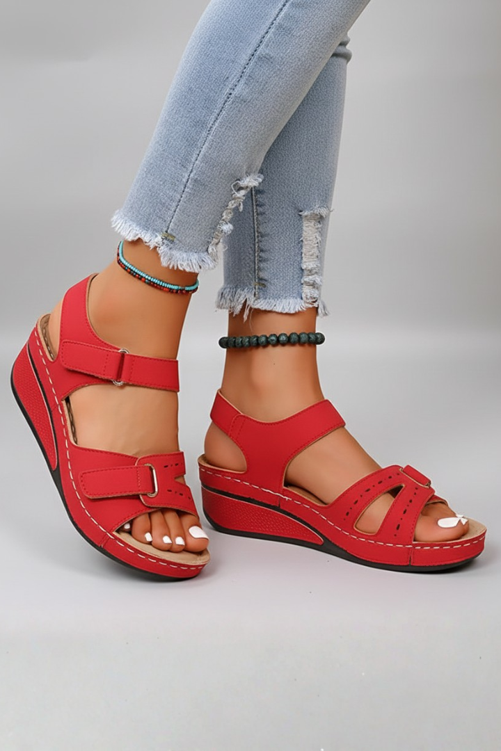 Ava - Women's-Wedge Sandals with Schlaufenriemen in Zehenbereich