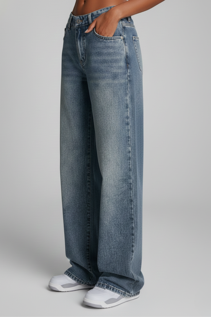 Ava - Women's Relaxed Wide-Leg Denim Jeans