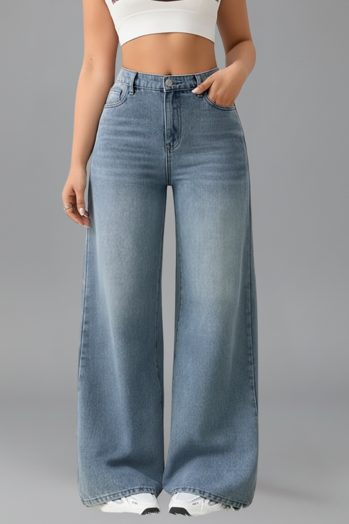 Sophia - Women's High-Rise Wide-Leg Denim Jeans