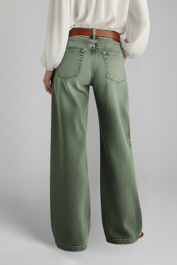 Amelia - Women's Casual Wide-Leg High-Rise Denim Jeans