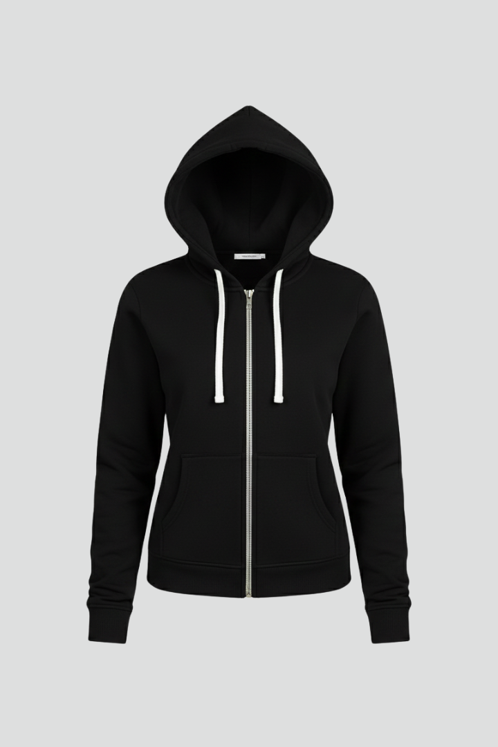 Abigail - Women's Hooded Jacket with Zip, Drawstring and Vorderentaschen
