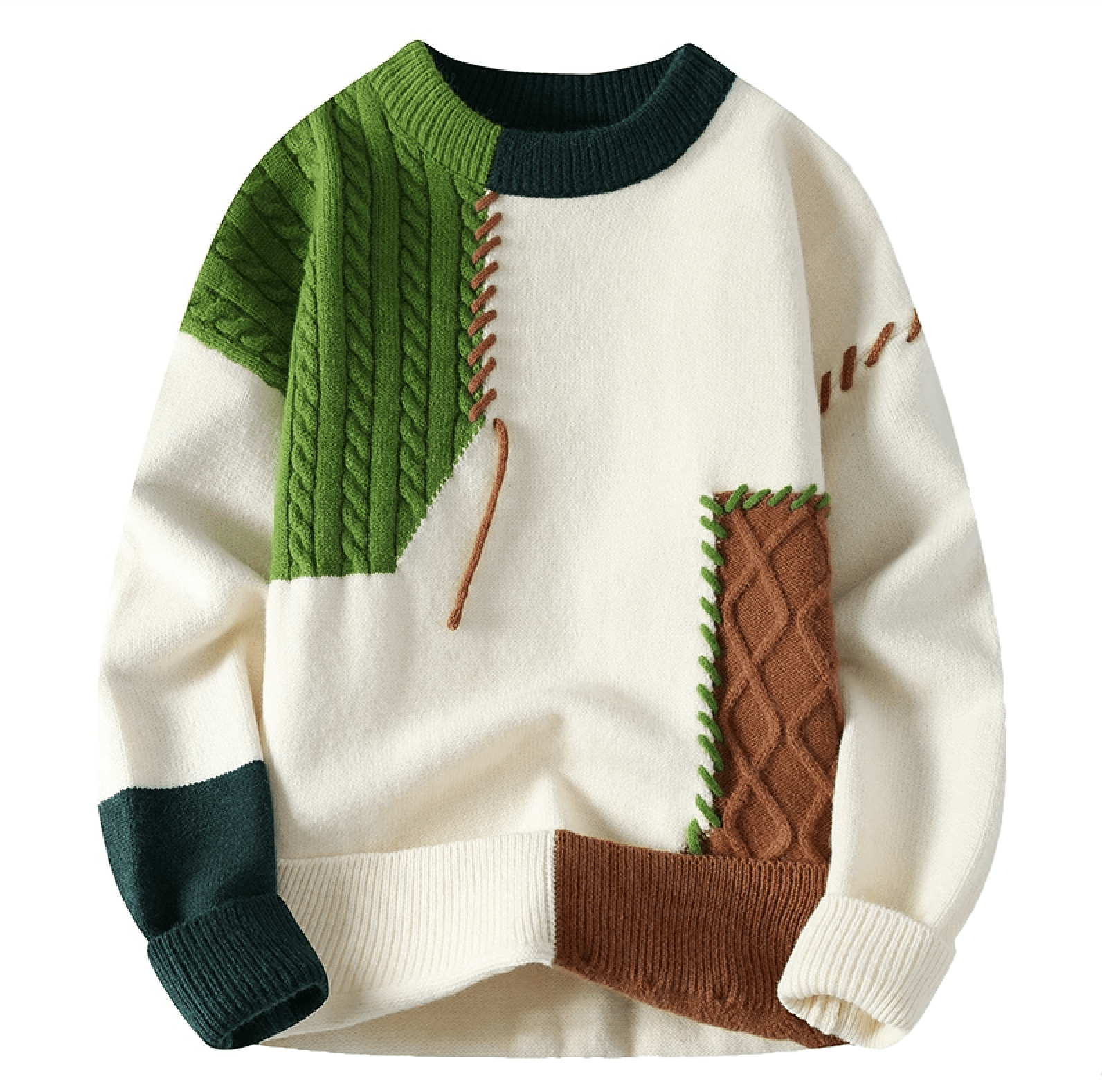 Grace - Men's Trendy Sweater with Patch-Design