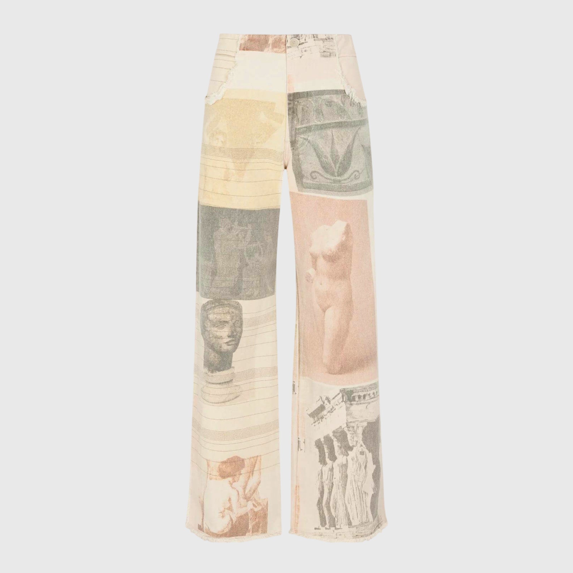 Irene - Women's Vintage-Jeans with High Waist and Print