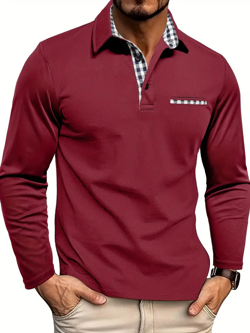 Noah - Men's Spring Long Sleeve Polo Shirt