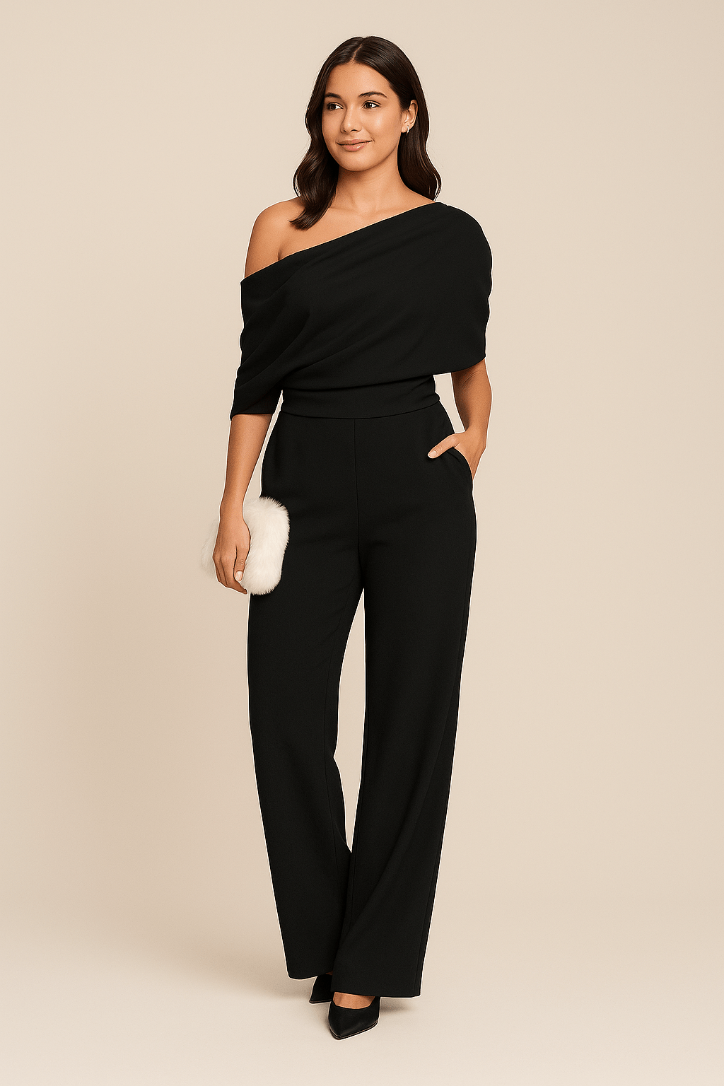 Amber - Women's Chic One-Shoulder Spring-Jumpsuit