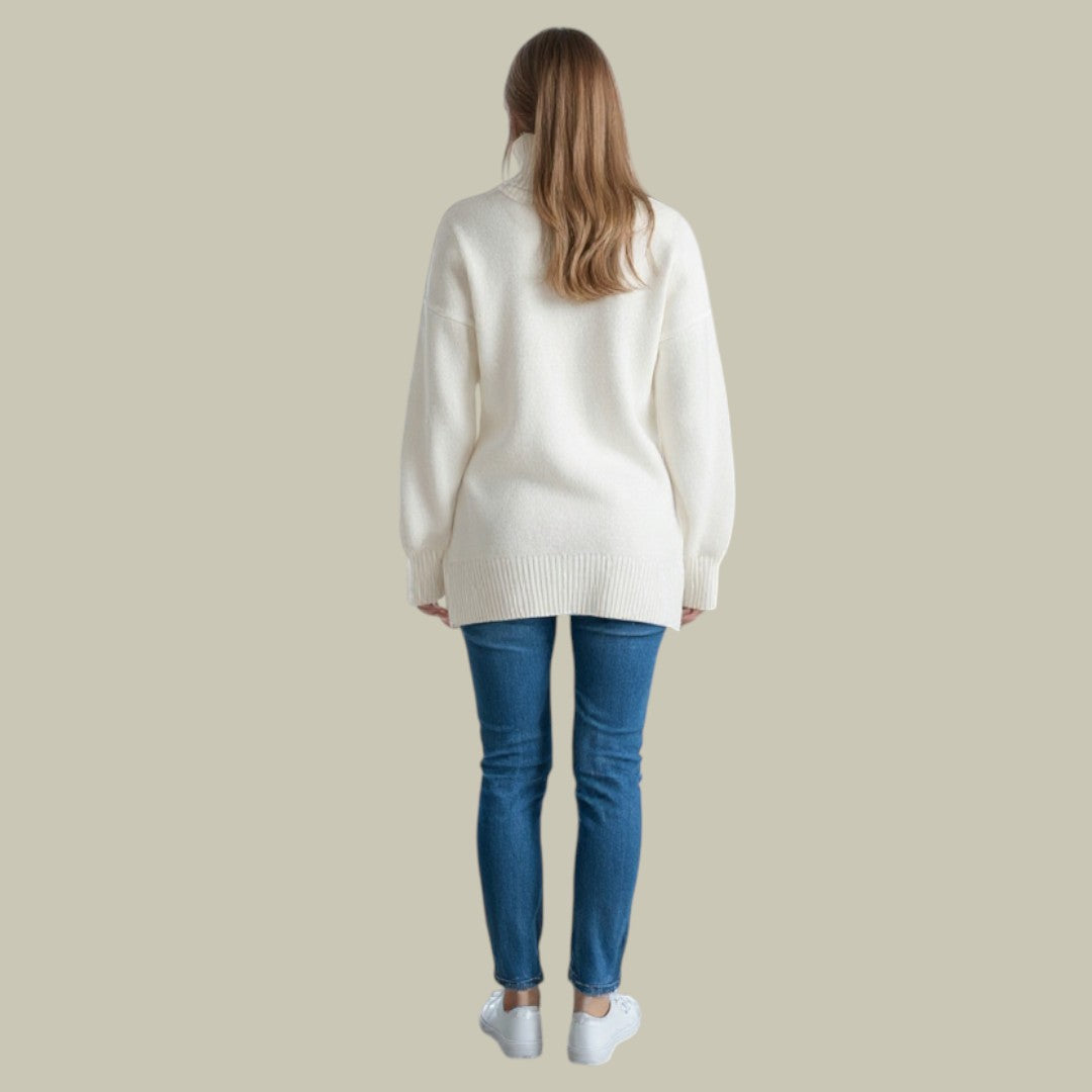 Lorraine - Women's Oversized Turtleneck Sweater for Spring