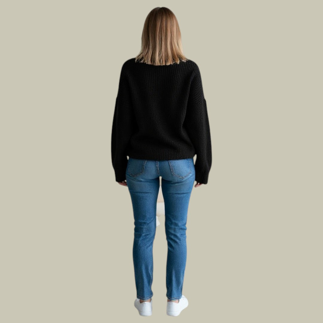 Lorraine - Women's Oversized Turtleneck Sweater for Spring