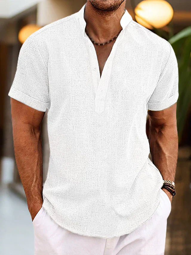 Jacob - Men's Summer Henley Short Sleeve Shirt