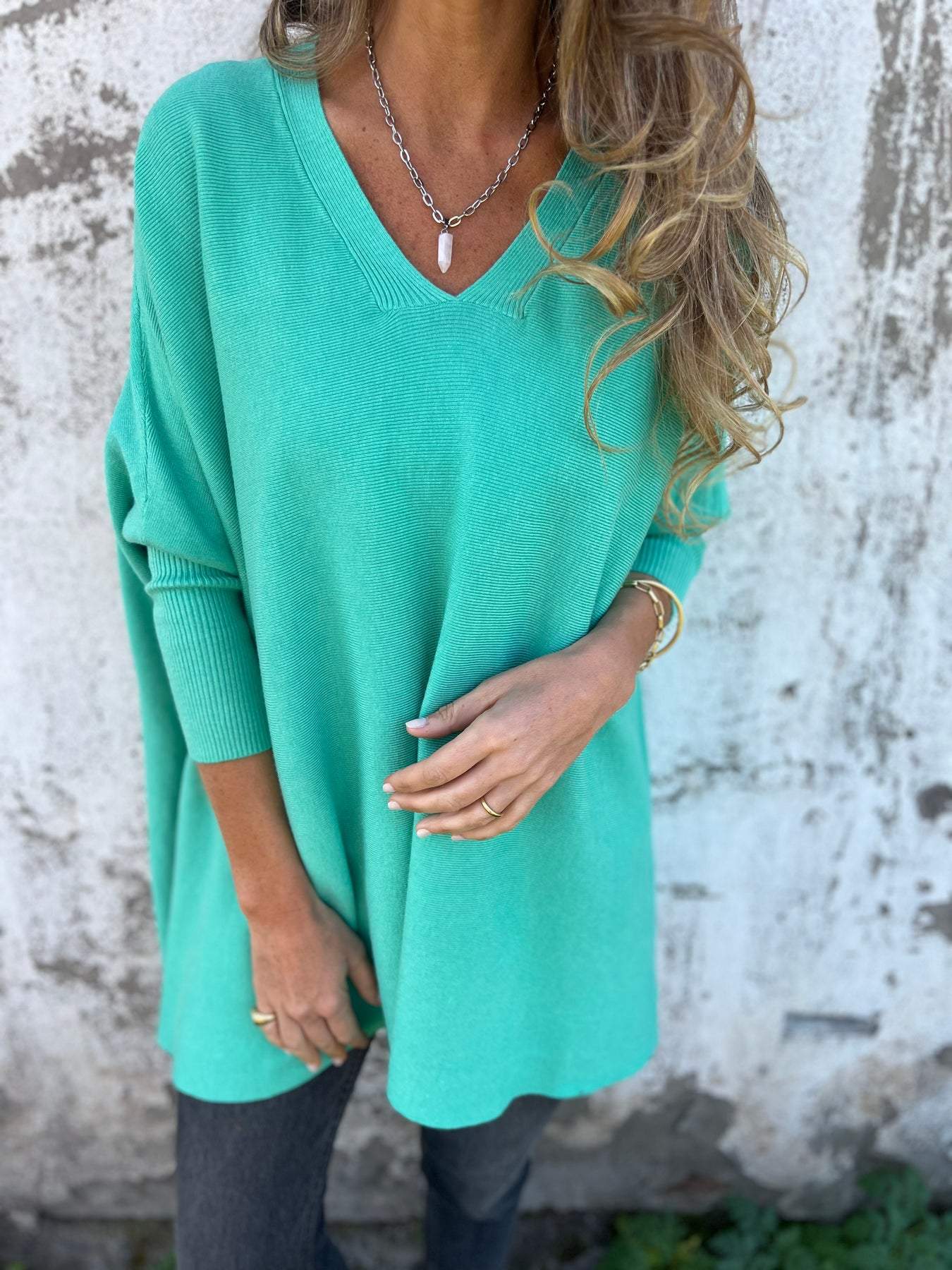 Sophia - Women's Sweater with Relaxed Fit and V-Neck