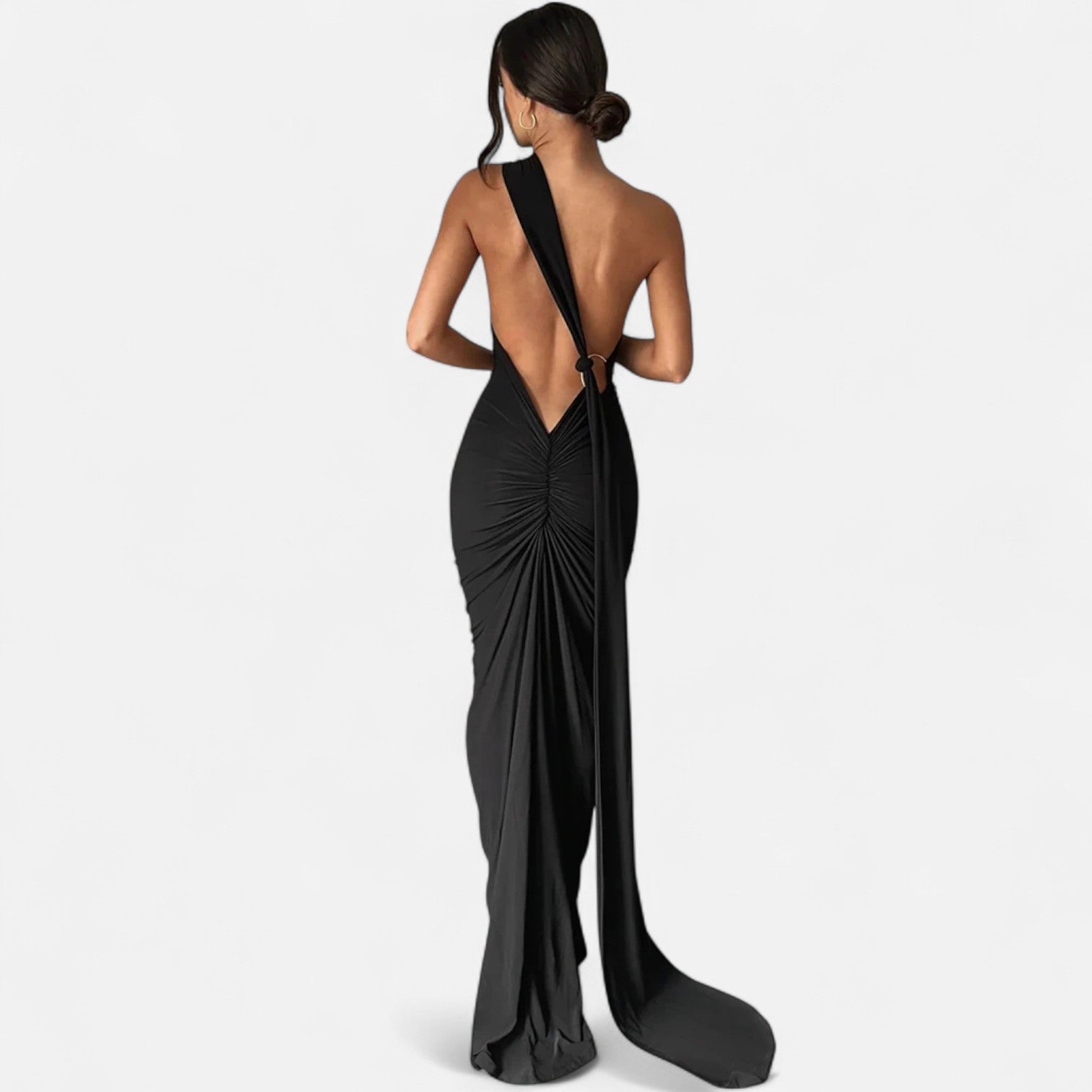 Diane - Women's Maxi Dress with a-Schulter-Halterneck