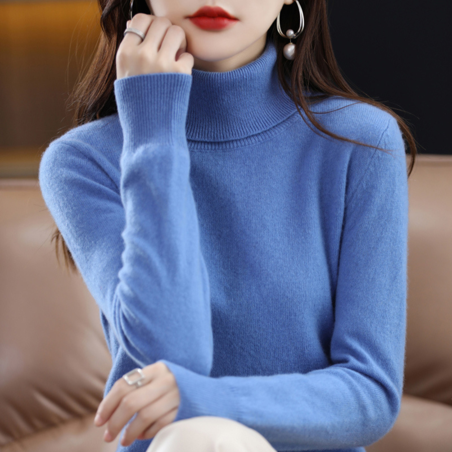 Blake - Women's Spring Classic Turtleneck Sweater