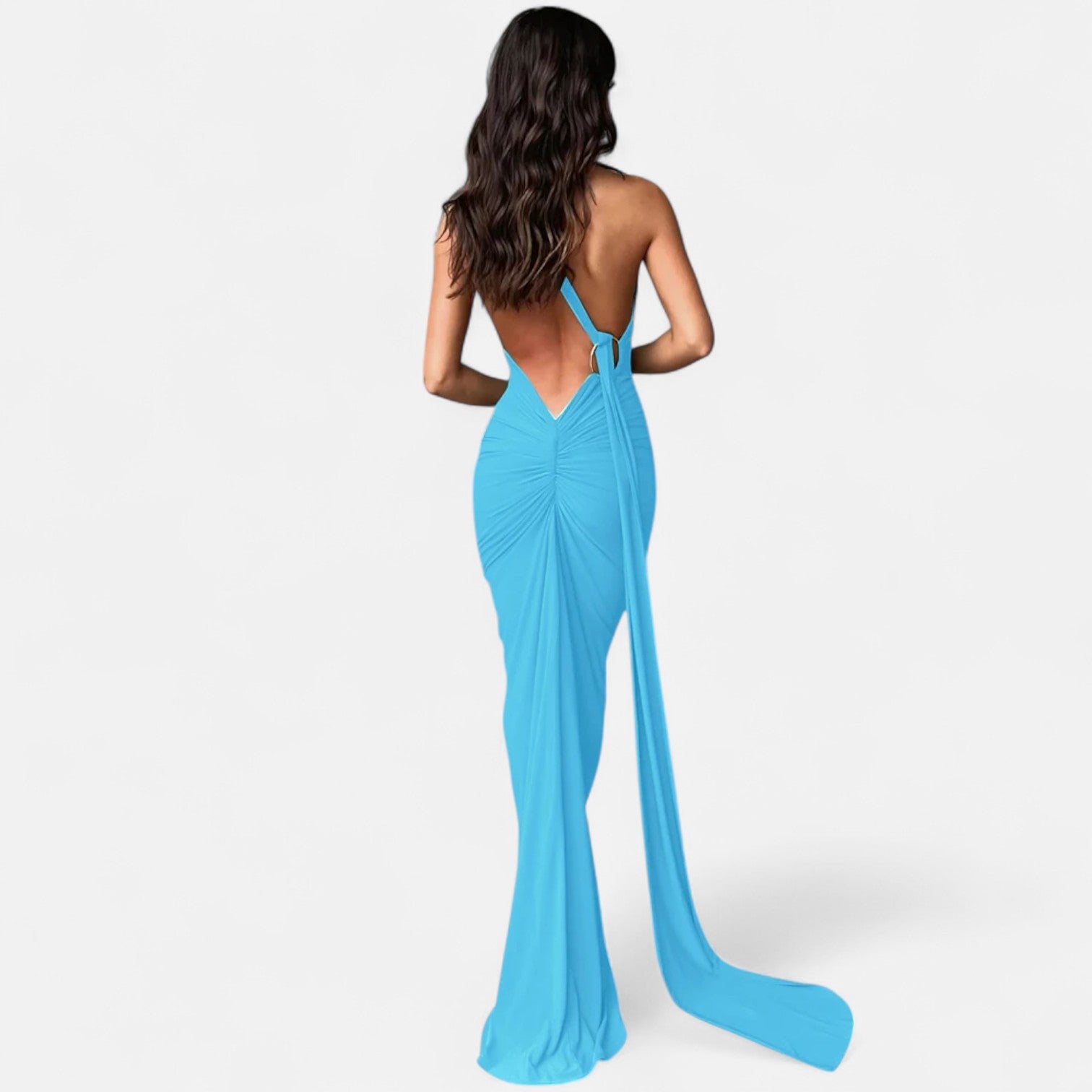 Diane - Women's Maxi Dress with a-Schulter-Halterneck
